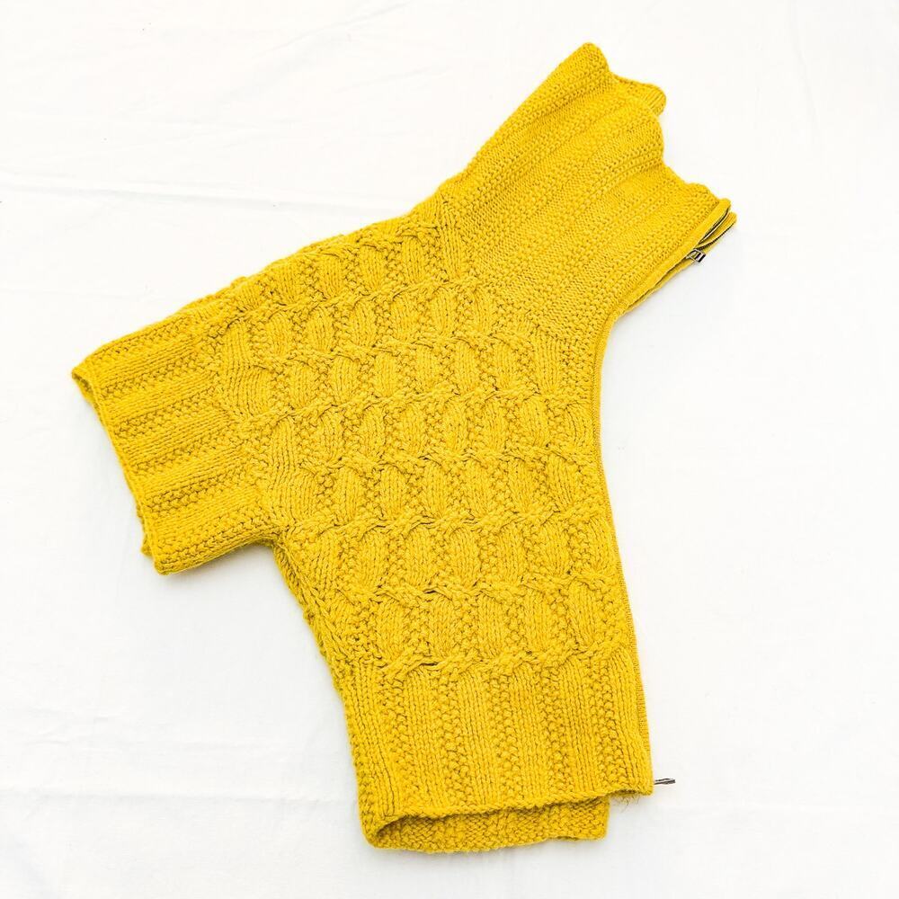 Laurel Wool Heavy Alpaca Knit Zipper Woven Sweater Short Sleeve Size 38 Germany - Picture 6 of 6